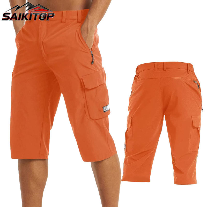 Cross-Border Popular Men's Quick-Dry Three-Quarter Pants, Four-Way Stretch Casual Work Pants, Breathable Quick-Dry Outdoor Sports Shorts Cross-Border Popular Men's Quick-Dry Three-Quarter Pants, Four-Way Stretch Casual Work Pants, Breathable Quick-Dry Outdoor Sports Shorts