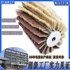 批发家具木头抛光打磨砂布辊工业砂光机剑麻毛刷辊沙布滚现货优惠