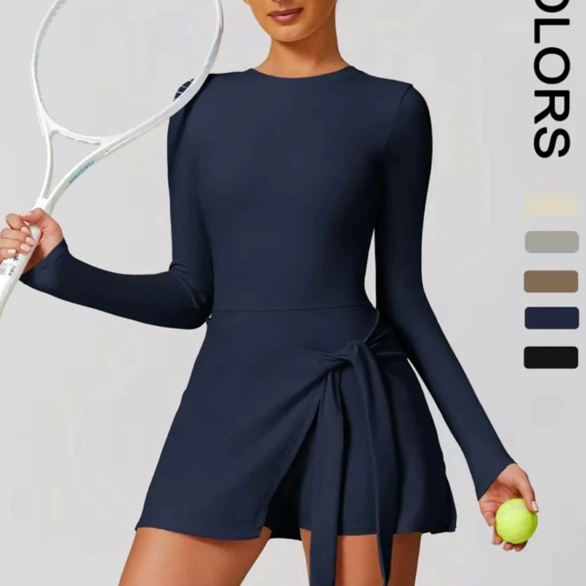 Sports quick dry tennis overall for leisure, yoga clothing for gym, protective underware, beautiful back, fitted