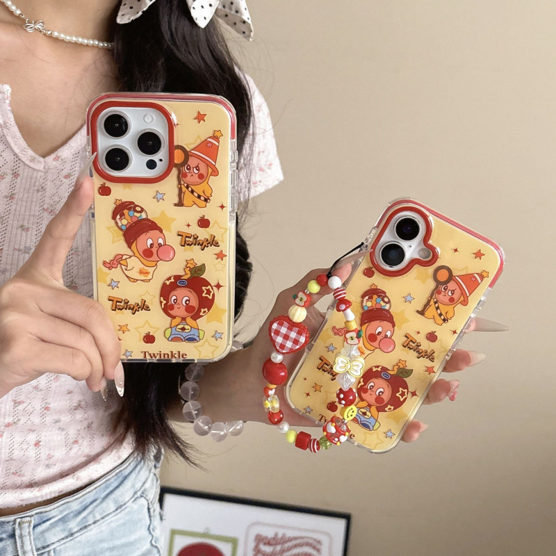 Creative Star Villain Suitable for Iphone16Promax Mobile Phone Case Apple 15Pro Hanging Chain 14 Cute 13P Female