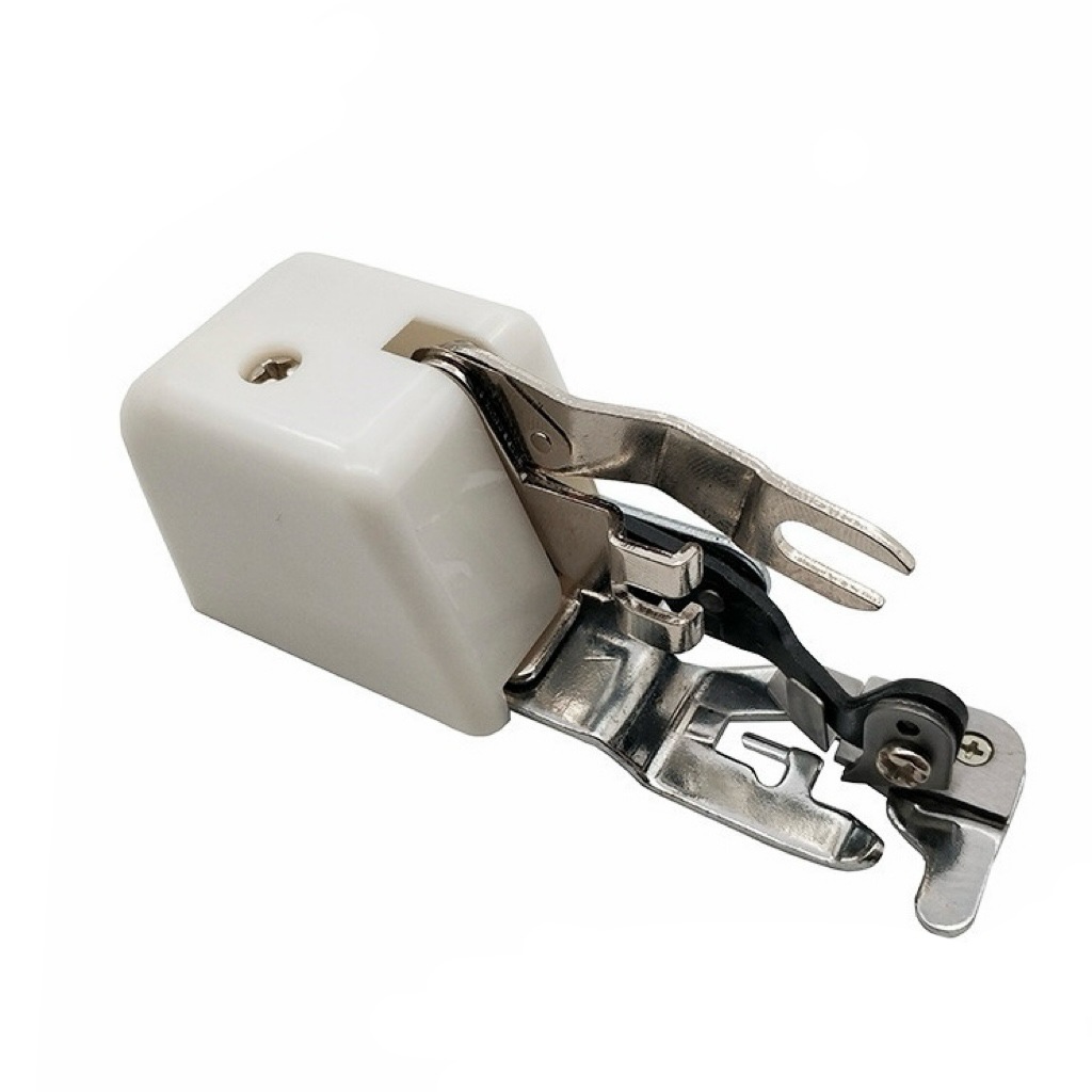 Hogar multi-funcional de alimentación síncrona prensatelas pie con Varilla de guía con cuchillo bloqueo borde prensatelas disco prensatelas pie material grueso prensatelas plisadas pie