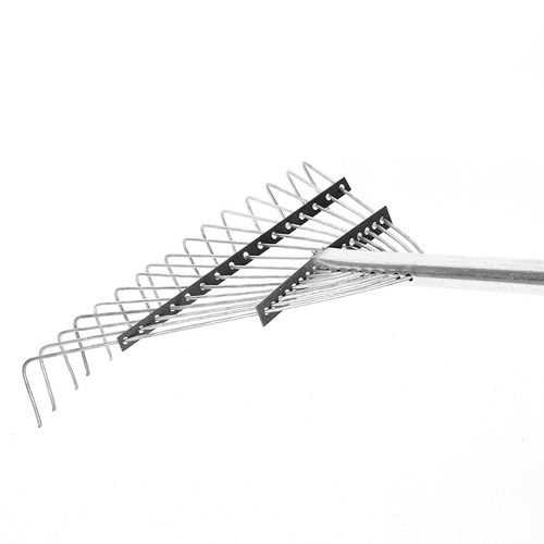 Agricultural grain drying hay rake, environmental protection garden clearing garbage and fallen leaves iron rake, steel pipe farm grass rake