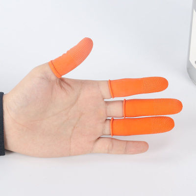 Finger high quality orange non-slip rubber latex dustproof waterproof protect Finger sheath thickening wear-resisting finger