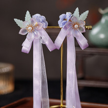 汉服头饰女儿童古风头花发夹女童国风飘带流苏发卡小女孩古装发饰