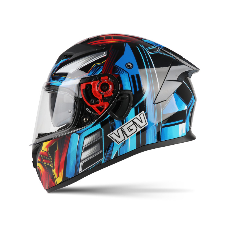 [En stock] Casco de motocicleta certificado 3c Casco completo para hombre Casco de seguridad de motocicleta de cuatro estaciones de doble lente de invierno