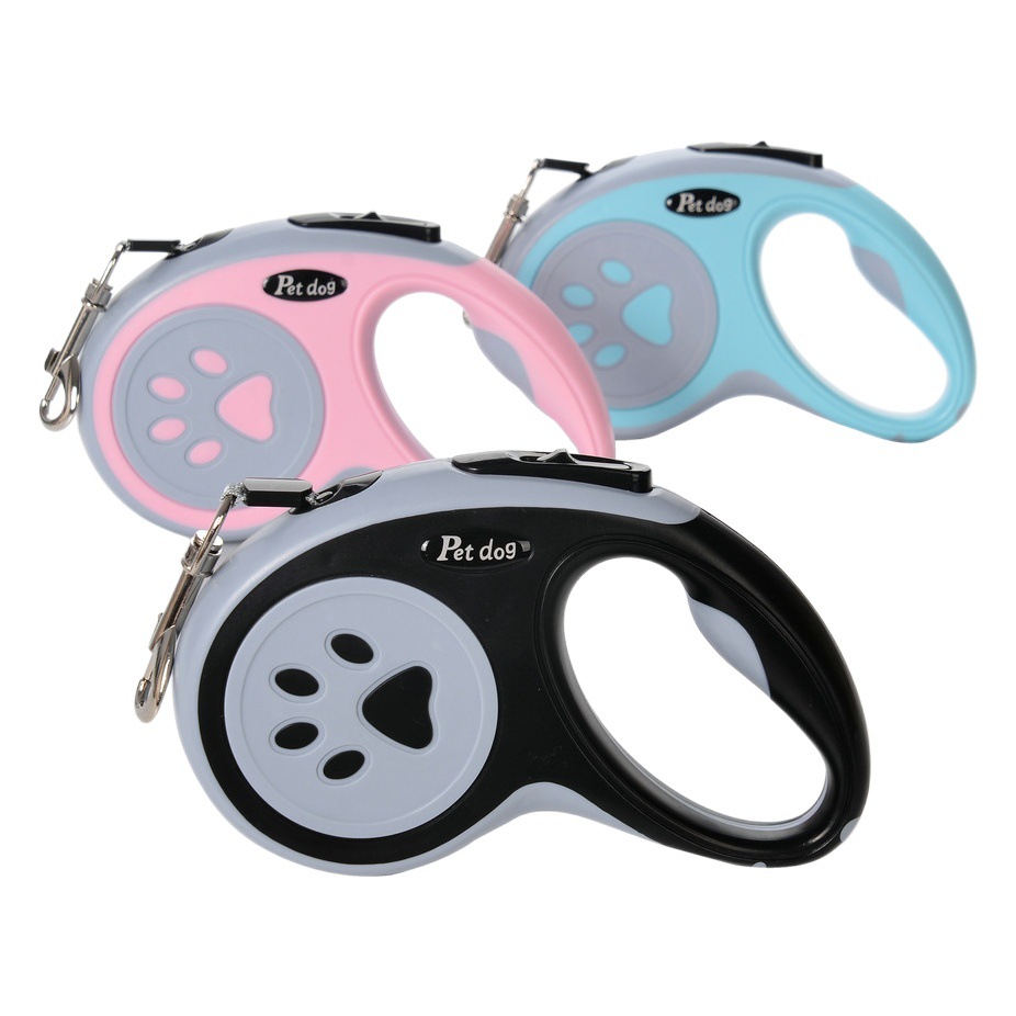 Amazon nueva impresión de garras para perro automático retráctil cuerda de tracción a prueba de explosiones tractor retráctil al aire libre pasear cadena de perro