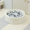 White ball pool, carpet