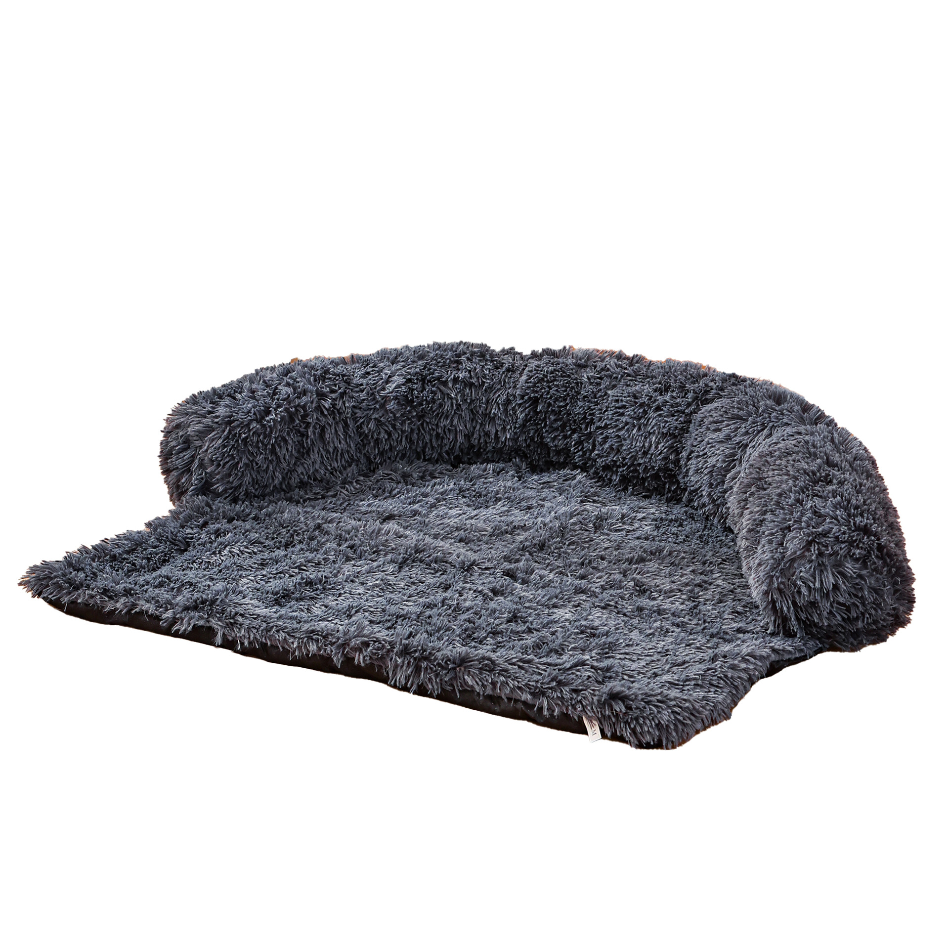 Nido para mascotas de felpa de otoño e invierno, cama para mascotas para perros extraíble y lavable, cómodo para dormir en invierno, fondo de color sólido, antideslizante