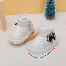 寶寶雪地靴小眾風公主短靴嬰兒童學步鞋子冬季女童棉鞋加絨皮靴子