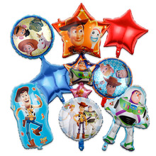批发玩具总动员铝膜气球跨境卡通巴斯光年胡迪生日玩具派对卡通等