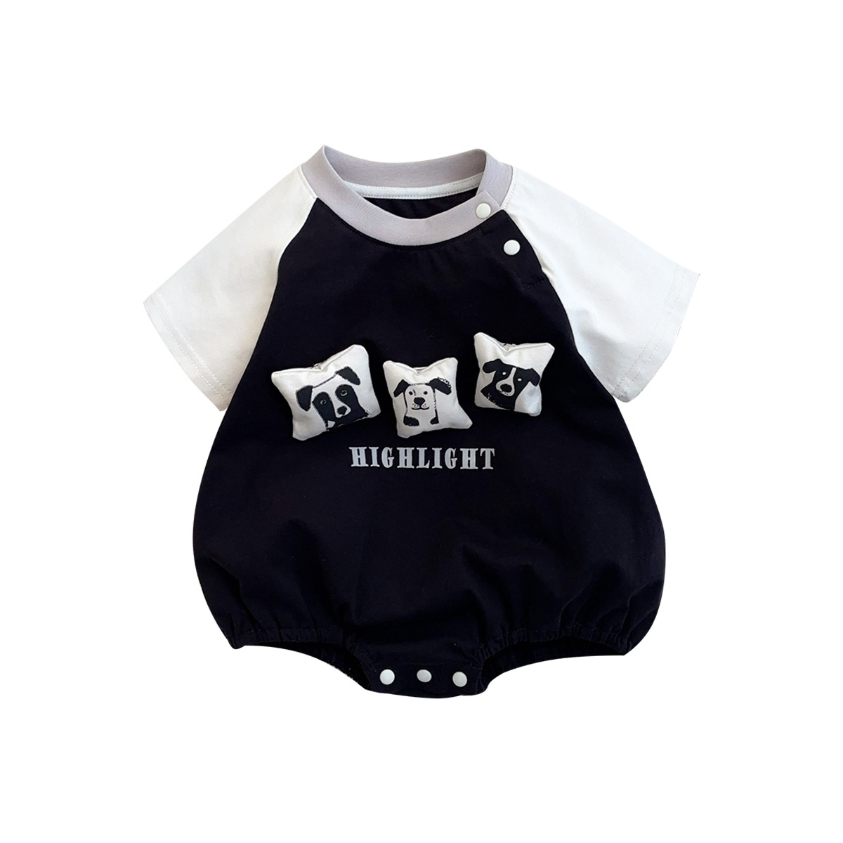 2025 verano nuevo estilo coreano ins bebé mono ligero y lindo estilo occidental muñeca tridimensional abrigo de manga corta 1