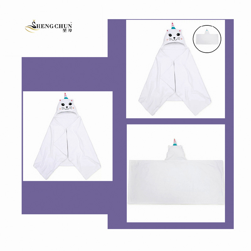 Toalla de baño para niños capa con capucha nuevo bebé albornoz con capucha dibujos animados bebé algodón Toalla de baño para niños