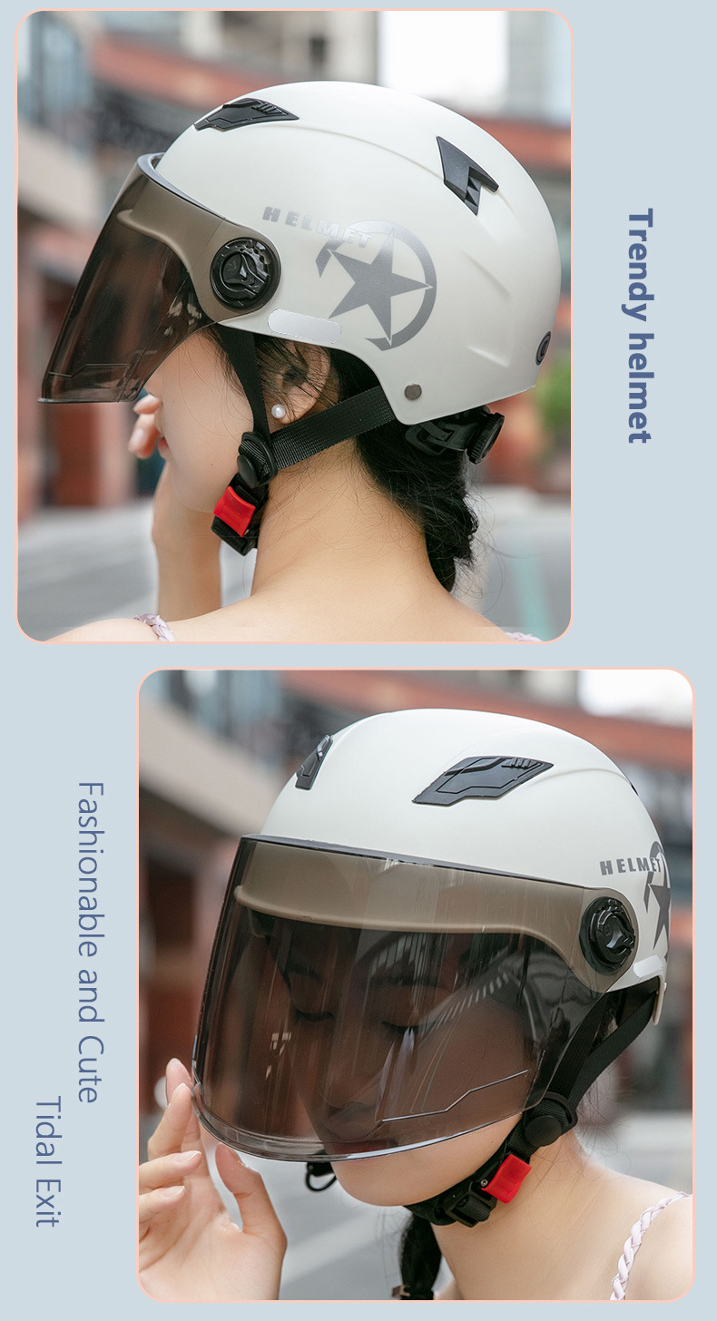 3C Certified Electric Vehicle Helmet, Motorcycle Safety Helmet, Cycling Half Helmet, Protective Commuter Helmet, Anti-Uv