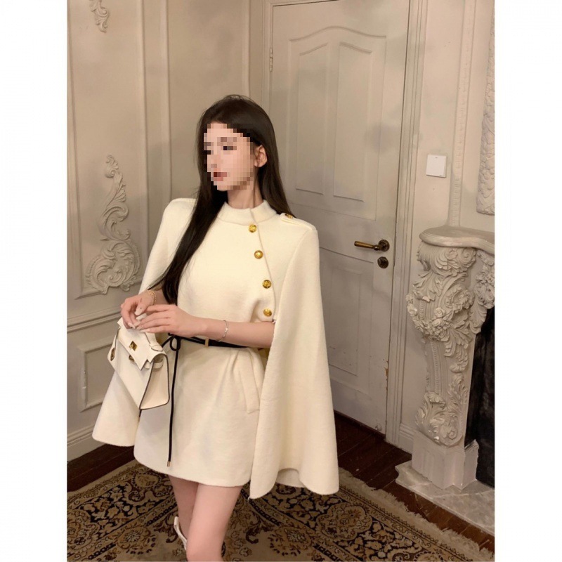 New Style Autumn and Winter Shawl Cape Woolen Coat for Ladies, Fashionable and Versatile Outerwear