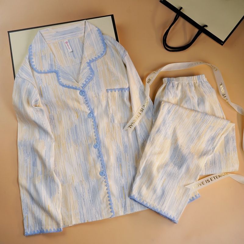 Al por mayor transfronterizo primavera y otoño dulce dibujos animados nubes de algodón pantalones de manga larga pijamas de niñas vestidos de hogar