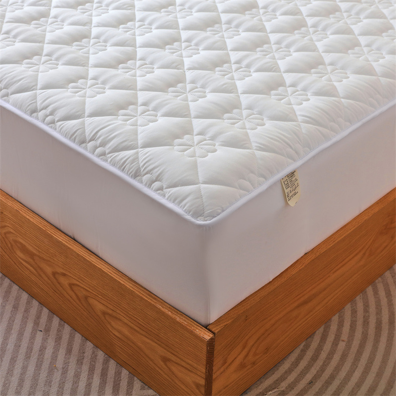 Color sólido pro-piel lavable algodón cama de algodón cama de comercio exterior cama de algodón máscara de cama a prueba de polvo gruesa cubierta protectora de Simmons