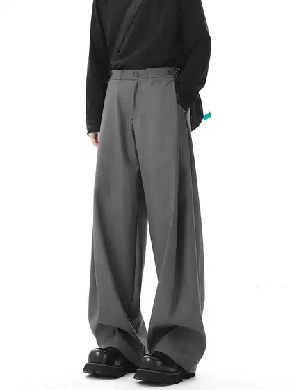 Men's CleanFit Premium Casual Pleated Trousers – Loose Straight-Leg Wide-Leg, Flowy & Relaxed for Spring, Summer, Autumn