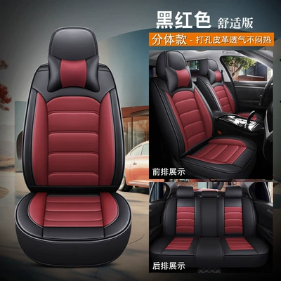Covers, Fully Enclosed Seat Covers, Car — Universal seat cover - black-and-red-comfort-version-0