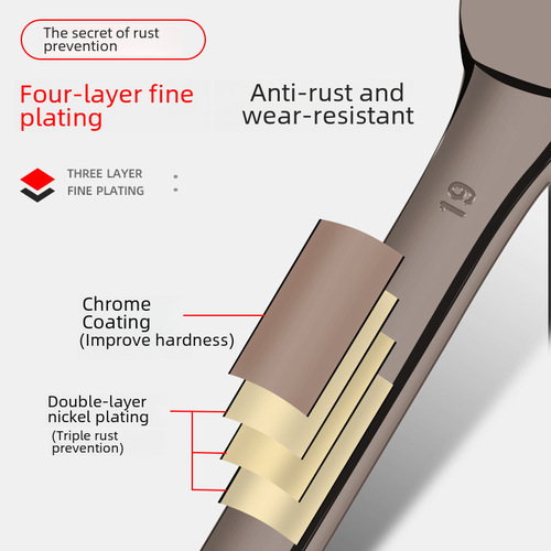 Double-use ratchet wrench with quick opening and closing, double-headed 72-tooth high hardness wrench, hardware tool 