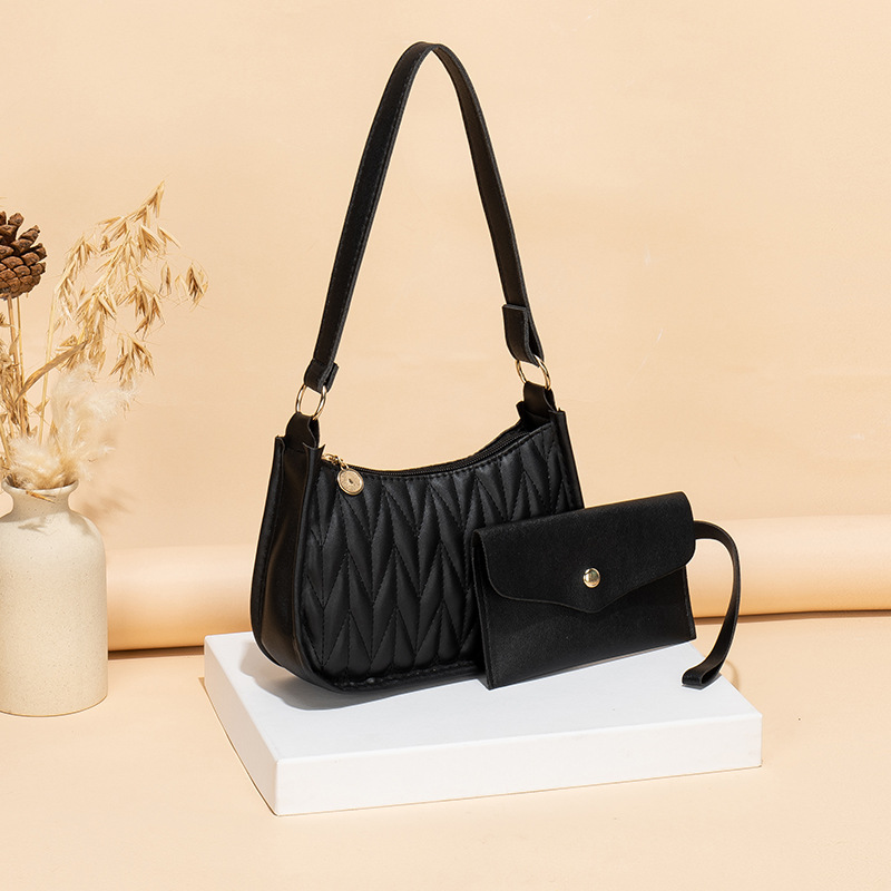 Bolsa de diseño de nicho bolso de mujer 2023 nueva moda bolso de hombro de dos piezas bolso de mujer bordado bolso de la axila