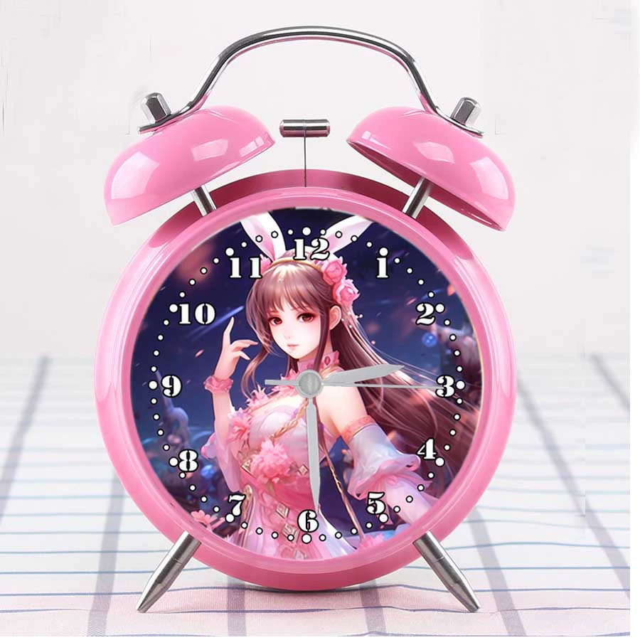 Sound alarm clock children girl charging wake up mechanical alarm clock elementary school student using Ma Xiao