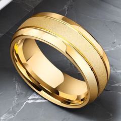 不鏽鋼戒指情侶對戒一對不掉色小眾設計ins磨砂素圈鈦鋼飾品批發