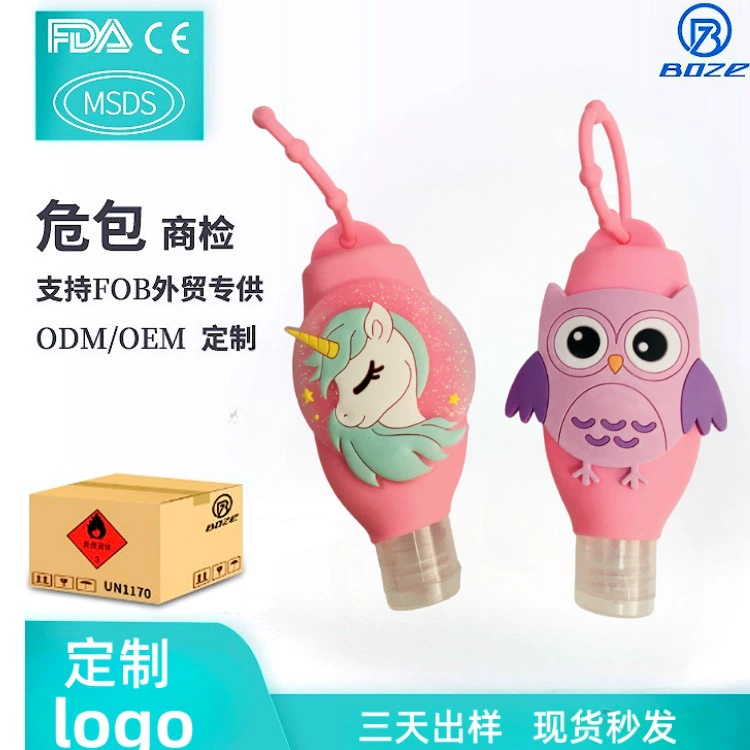 Оптовая продажа от производителя: набор силиконовых дезинфицирующих средств для рук 50 мл, овальной формы, в виде мультяшных персонажей, на заказ, без смывания, милый дизайн куклы, в наличии.