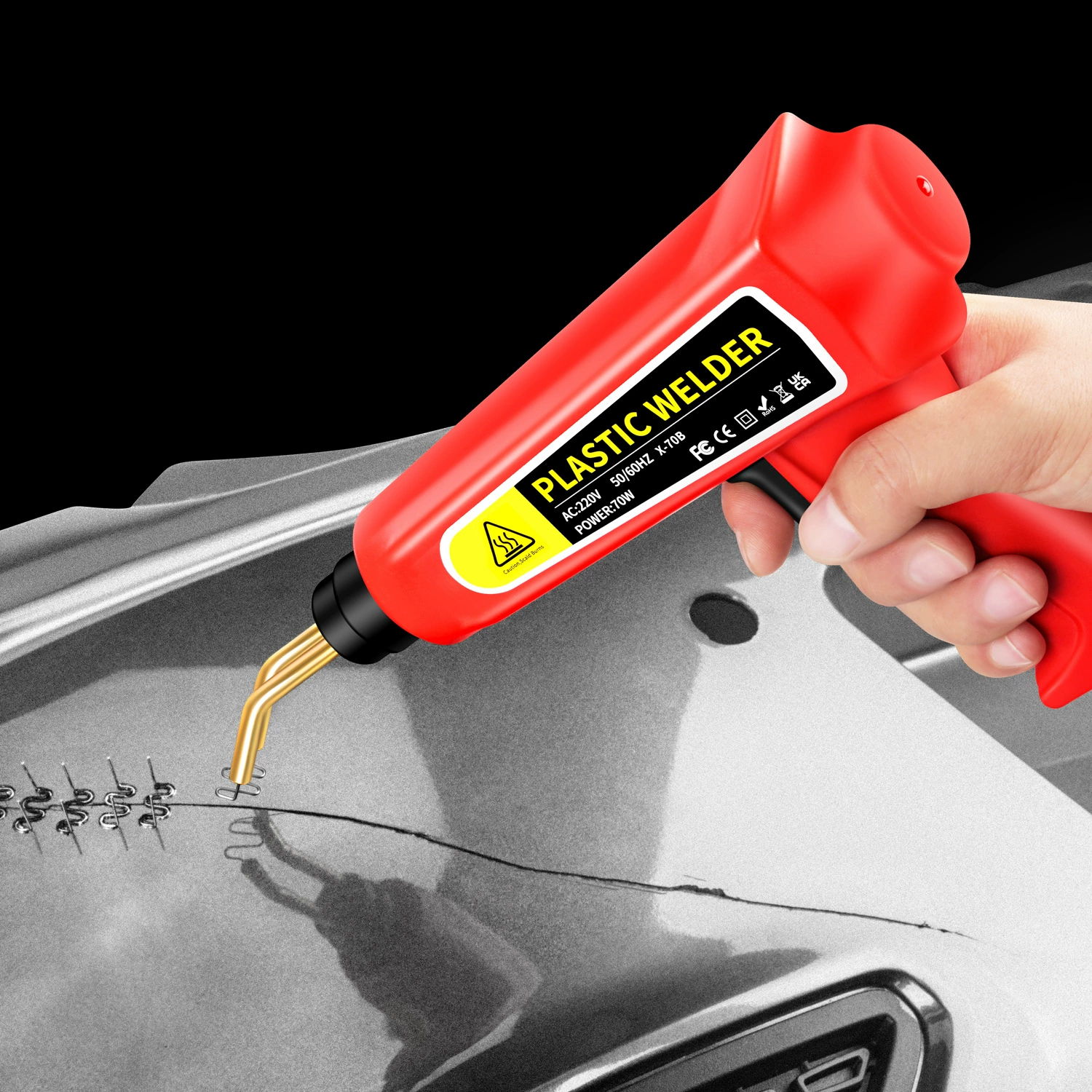 Пластиковый бампер термоплавкий сварочный пистолет автомобильный бампер сварочный аппарат сварочный аппарат пластиковый сварочный аппарат