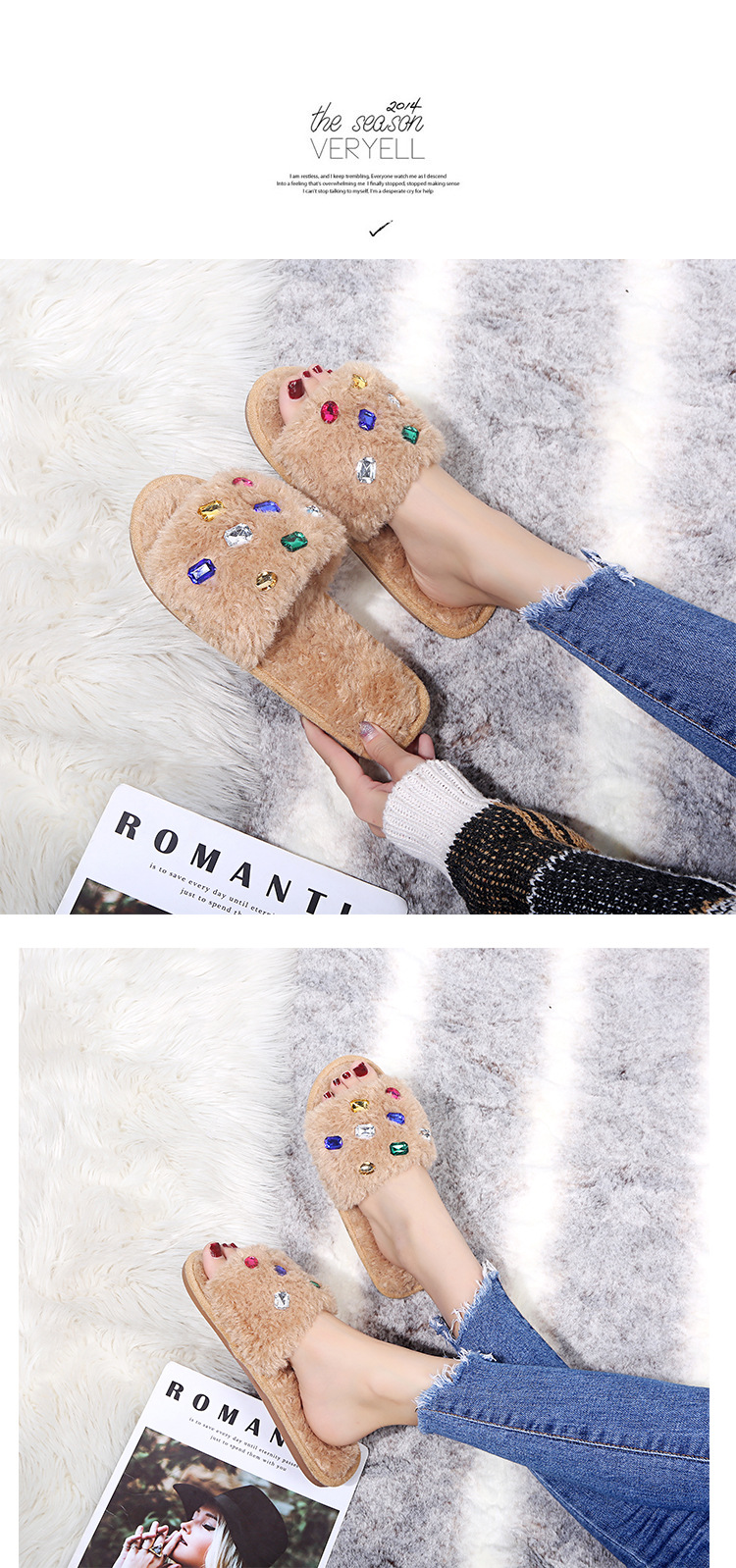 rhinestone ladies slippers Nihaostyles wholesale clothing vendor NSKJX74770