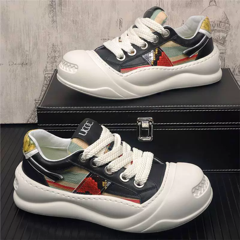 Европейская станция 2025: Новые модные повседневные туфли, трендовый бренд, дышащие туфли с большим носком, стильные универсальные туфли с внутренней подошвой для мужчин