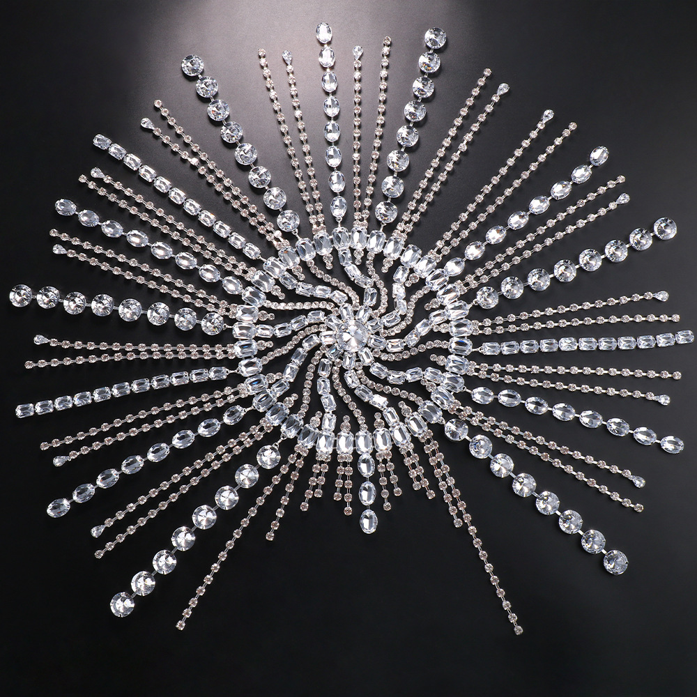 Copricapo di moda grande diamante strass catena capelli donna_voghion.com