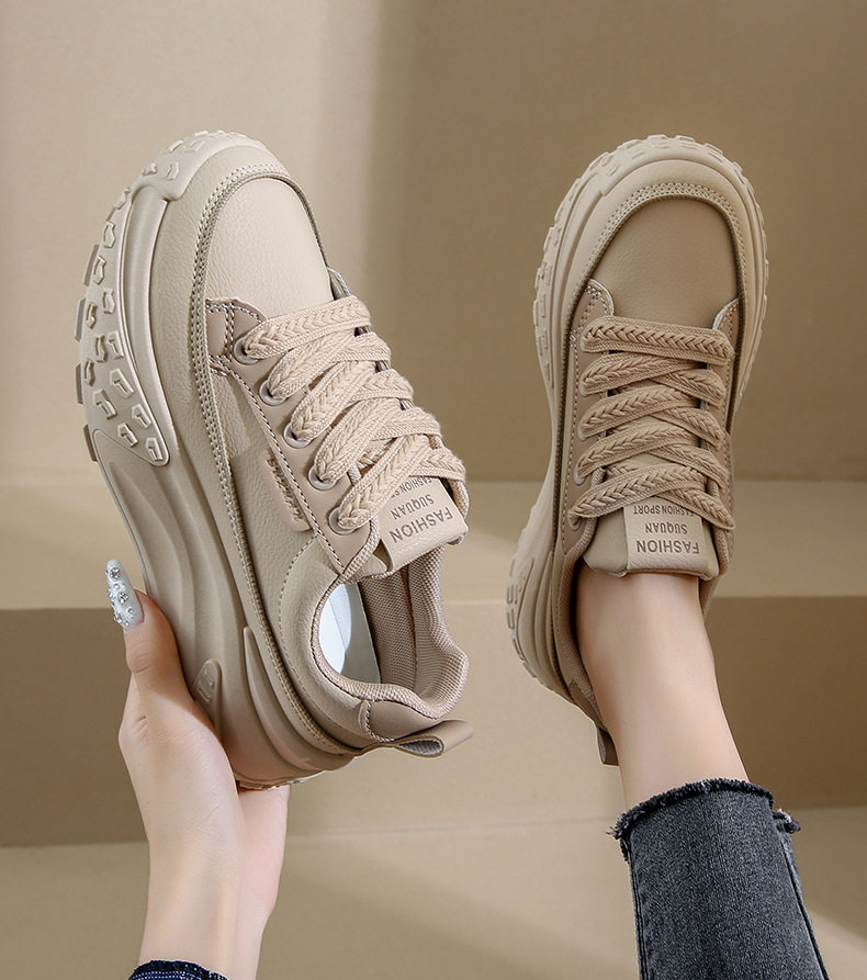 Giày sneaker nữ đế dày phong cách retro, giày thể thao nhẹ nhàng chạy bộ đi bộ — K6710 màu kaki, K6710 màu xanh dương chi tiết 14