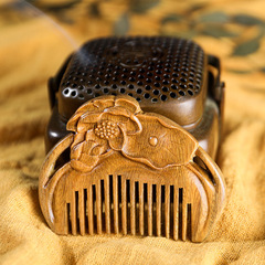 正宗阿根廷綠檀小荷花迷你便攜口袋梳包包梳按摩梳送禮品刻字梳子