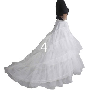 Adult bridal wedding dress skirt lolita2 steel ring large tail hard mesh Tutu lined elastic waist Petticoat