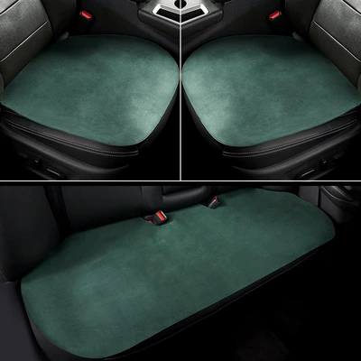 for all seasons, single-piece rear | Four Seasons Pad - dark-green-3-piece-set-for-the-whole-vehicle-high-quality-suede-all-season-temperature-control-default-item