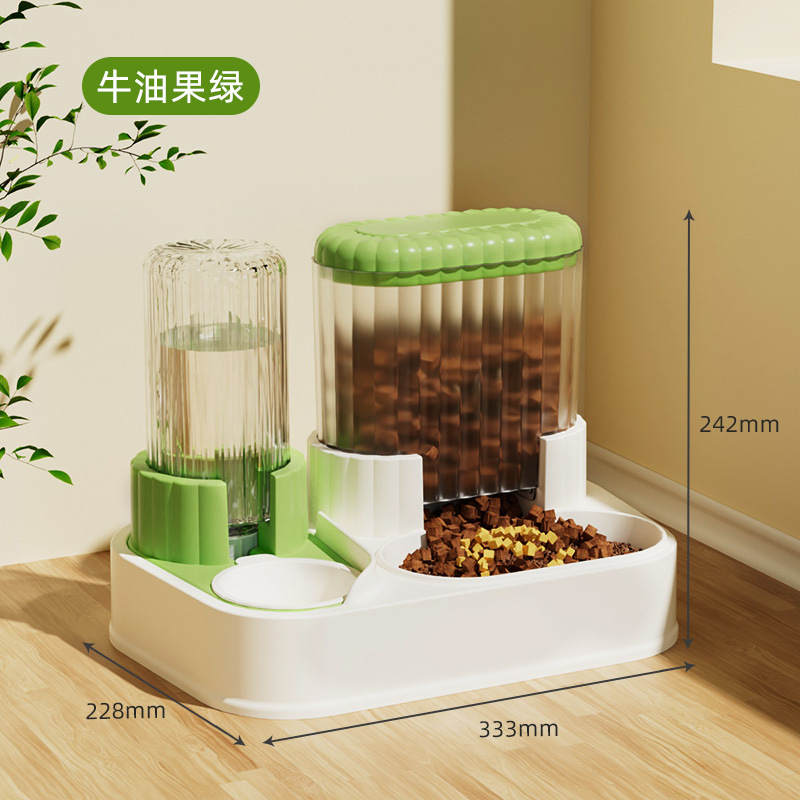 Gato tazón doble tazón de agua potable automática gato perro comida tazón de comida para mascotas tazón anti-detonante de alimentación bebe suministros integrados