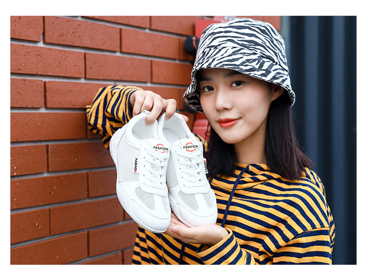 Giày sneaker nữ da thật đế mềm thoáng khí, giày đi bộ Doudou mùa hè — Đen 58219 [Lưới mùa hè], Xám Be 58219 [Lưới Mùa Hè], Trắng 58219 [Lưới mùa hè], Xám Be 58231 [Phong Cách Xuân Thu] chi tiết 3