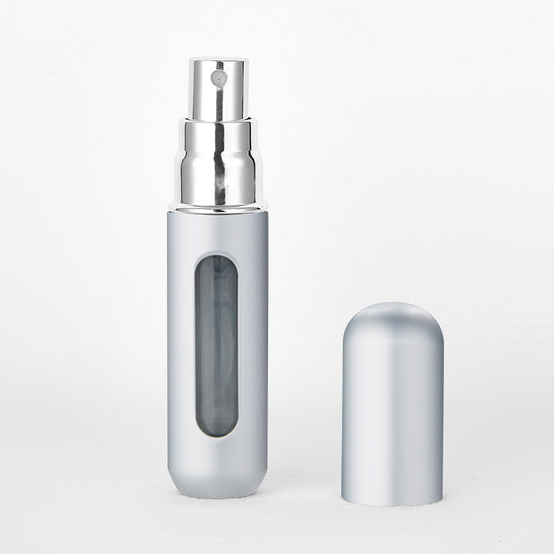 5ml de carga directa inferior perfume sub-botella portátil tipo empuje muestra de aerosol de aluminio botella vacía mini niebla fina sub-embalaje artefacto