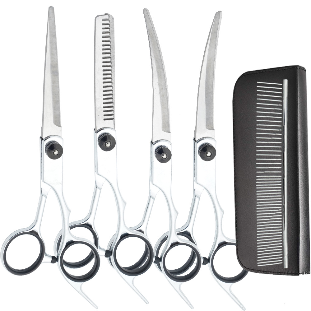 Ventas directas de fábrica de tijeras para mascotas, tijeras para cortar el pelo para perros, tijeras para cortar el pelo, tijeras de dientes delgadas para gatos, tijeras de aseo para mascotas