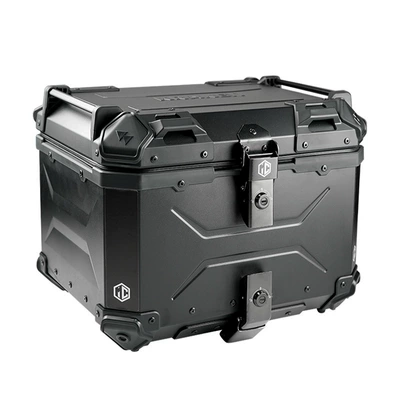 Factory Direct Sales Motorcycle Tail Box Trunk Luggage Box Electric Scooter Large and Small Capacity Waterproof Tail Box (Motorcycle trunk) - black-45l