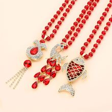 新款饰品长款项链新中式文艺复古女款流苏毛衣链秋冬百搭配饰挂件