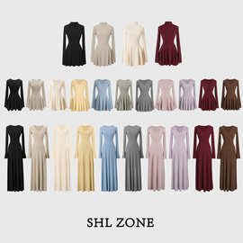 舒胡蕾 茶香可颂【系列合集】 长袖连衣裙针织裙显瘦打底裙秋冬