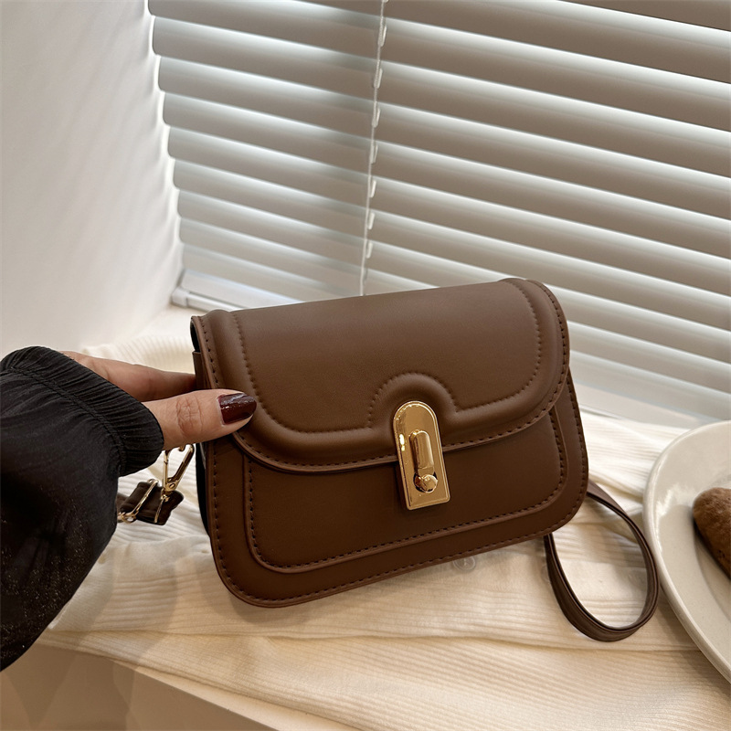 Bolsa de ombro vintage feminina mala simples para trabalho_voghion.com