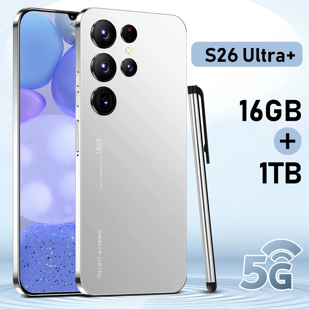 Смартфон S26 Ultra+ 16 ГБ+1 ТБ, 6800 мАч, Qualcomm 888, высокоразрешающий экран