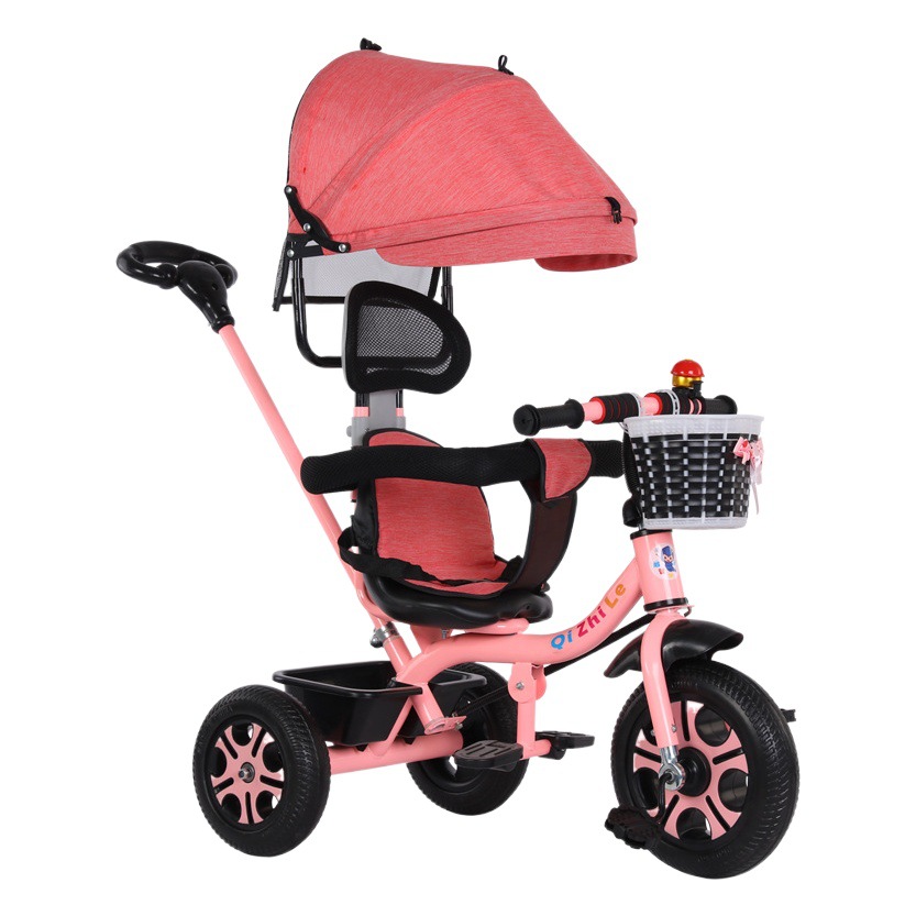 Pedales plegables del triciclo de los niños 1-3-6 años de la bicicleta de los niños cochecito de bebé bicicleta de la bicicleta del bebé