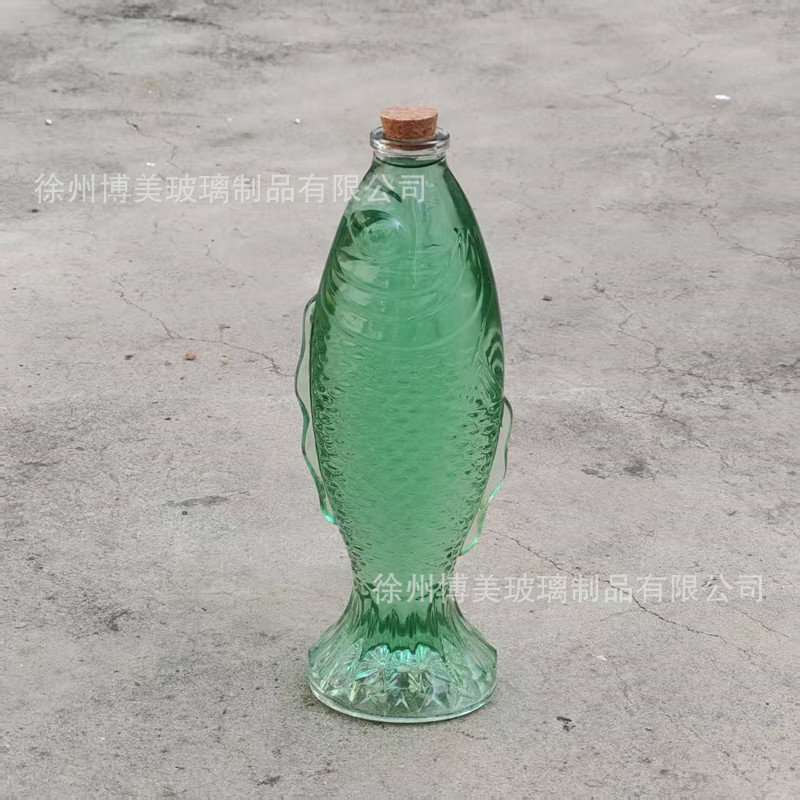 鱼瓶木塞玻璃瓶加厚密封漂流瓶许愿瓶耐高温工艺品瓶木塞瓶批 发