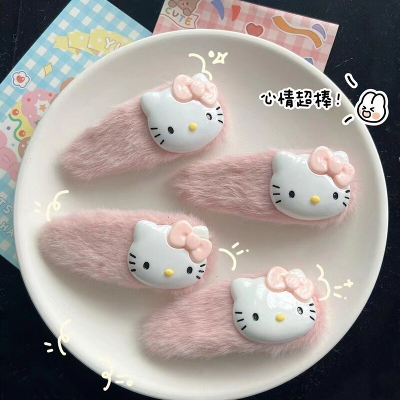 秋冬のぬいぐるみkt猫のヘアピン|undefined