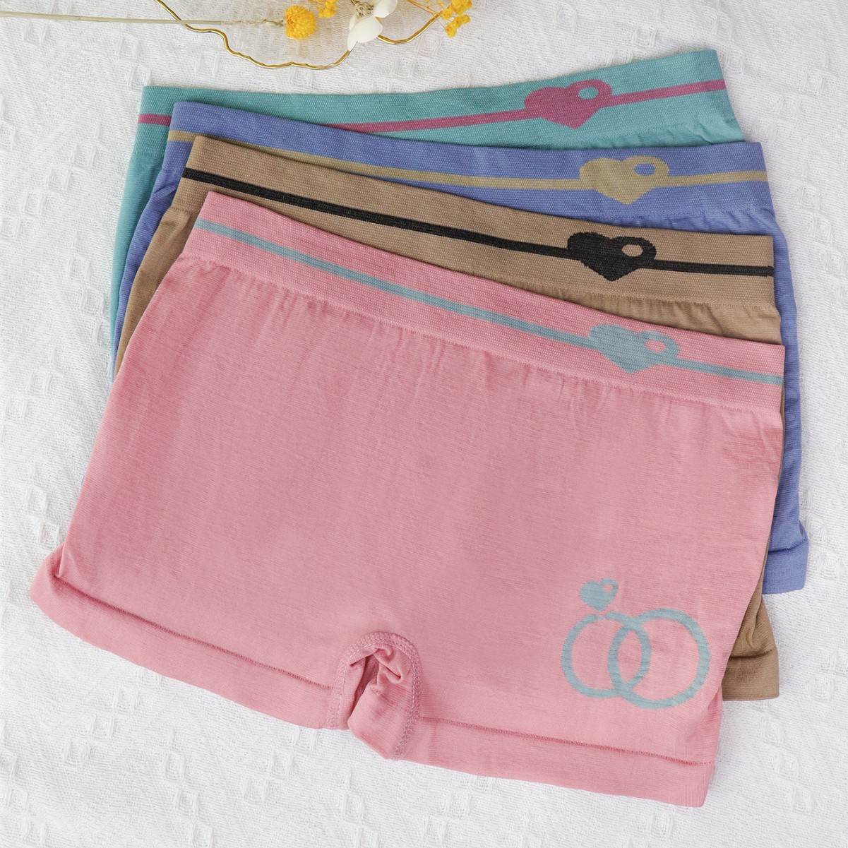 Calzones bóxer 2 en 1 para mujer, leggings anti-exposición de verano, transpirables, de poliéster, a media cintura, ajustados y sin efecto enrollado.