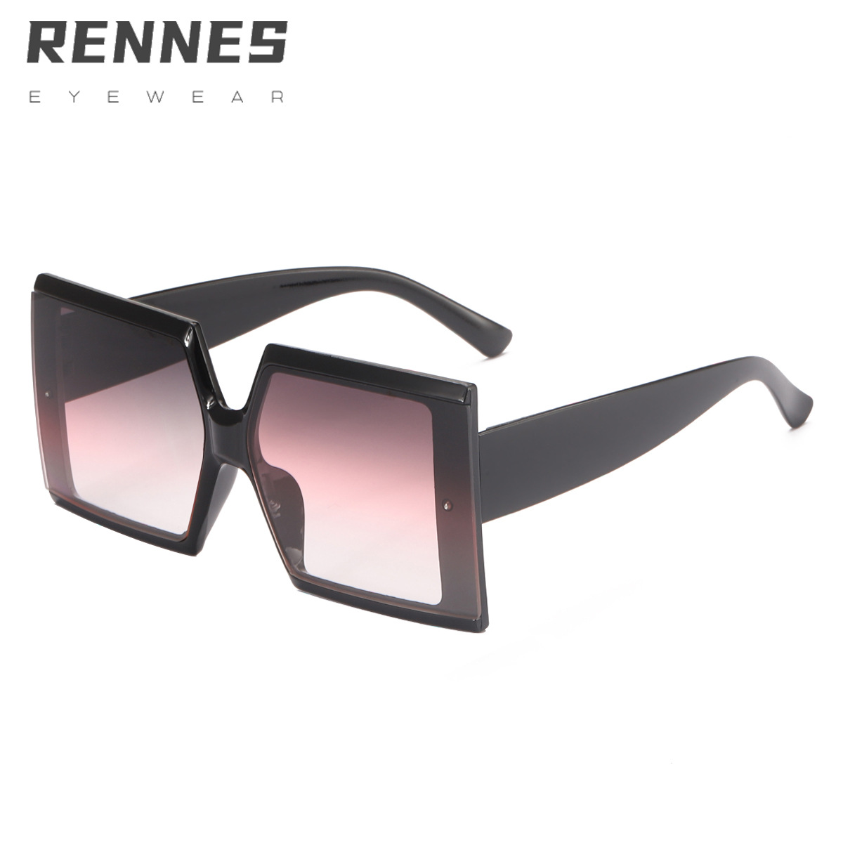 2021 nueva moda personalizada gafas de sol de Marco grande cómodo elegante marco cuadrado sol sombra gafas de sol de moda