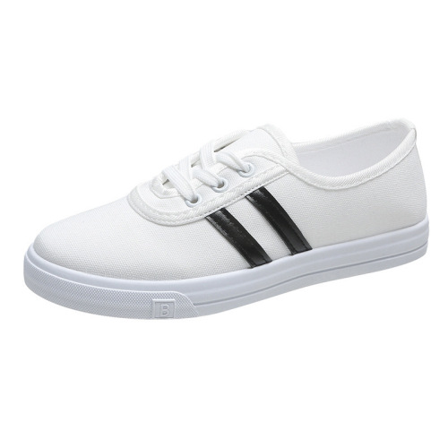 Spring and Summer Breathable Canvas Sneakers, Flat White Sneakers in Korean Style for Students, Ins Style Shoes for Girls, Net Sneakers